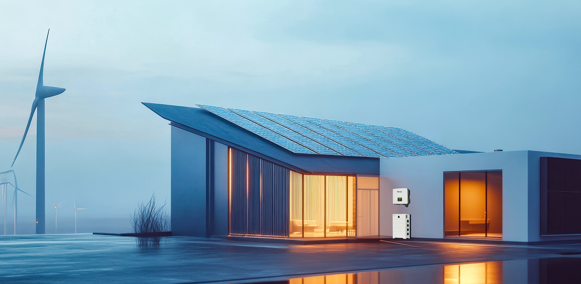 Integrerat solenergisystem för hemmabruk, batterilagring och vindkraftssystem