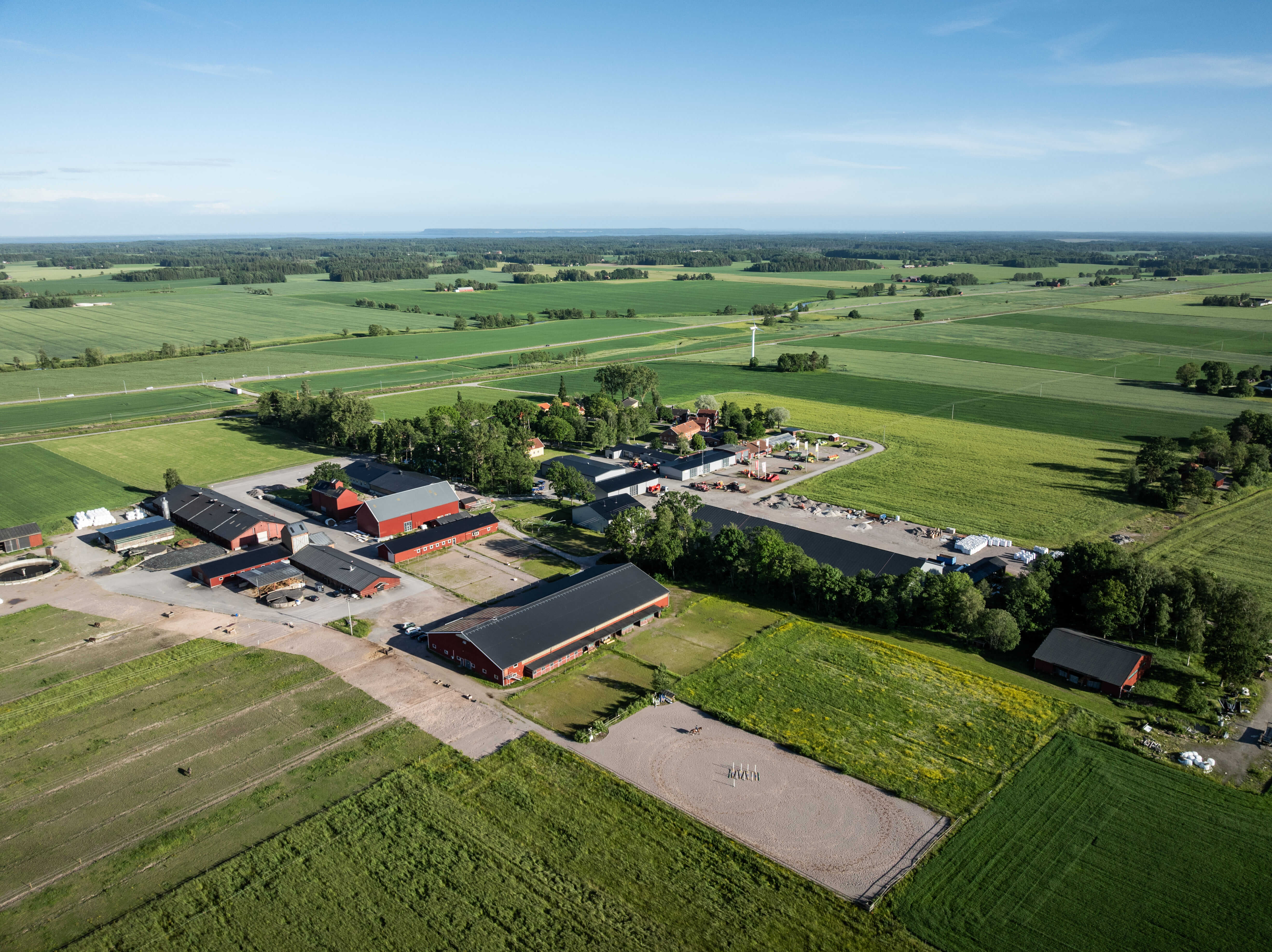 a modern agricultural farm in Sweden